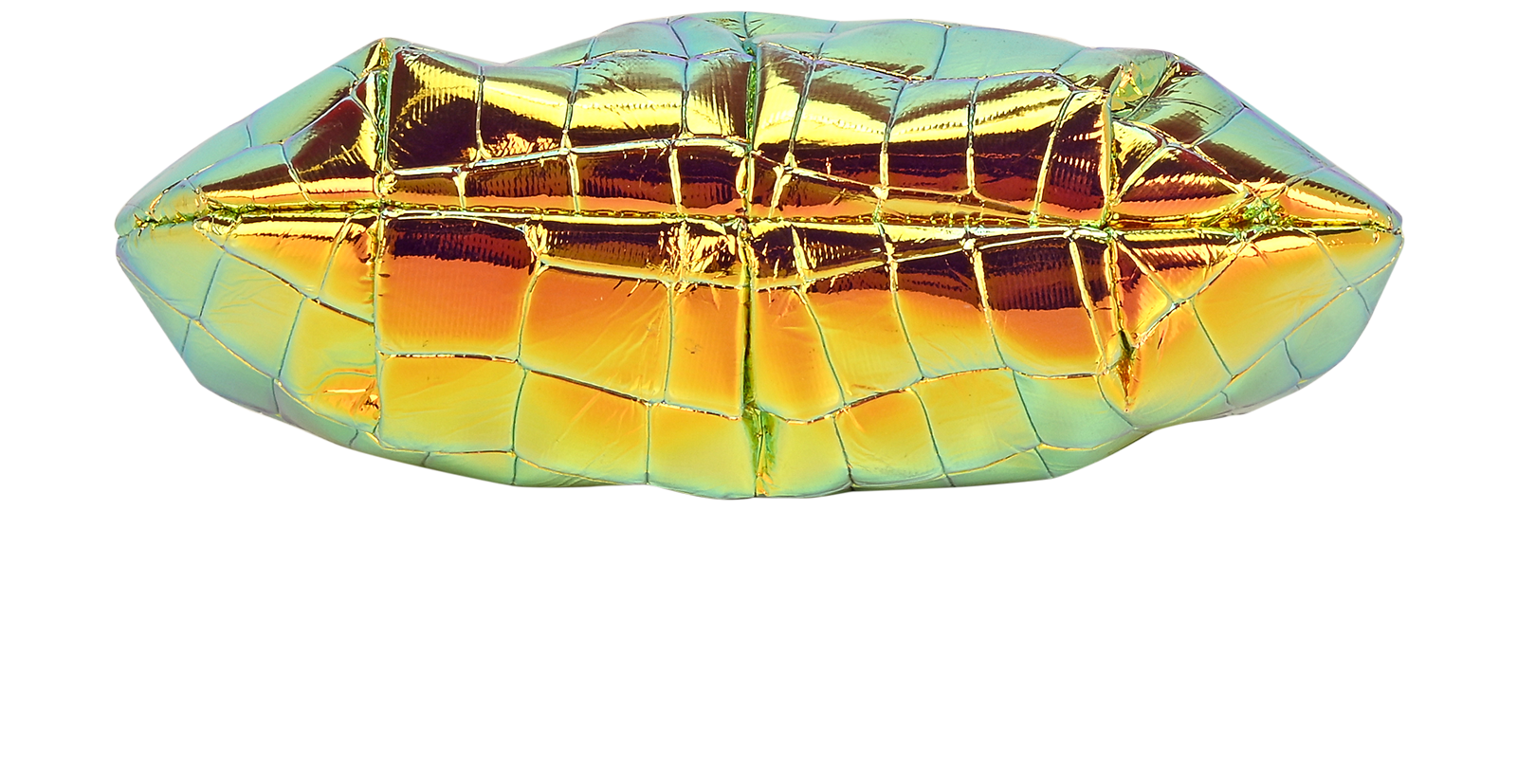 Granny Frame Purse, &pound;180, Handbags, Purple/Yellow, Leather, Top view